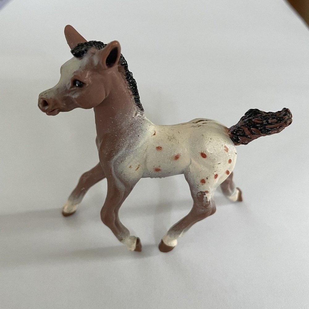 Vintage 1997 Safari Ltd Brown Spotted Foal - 2 1/2" x 3"